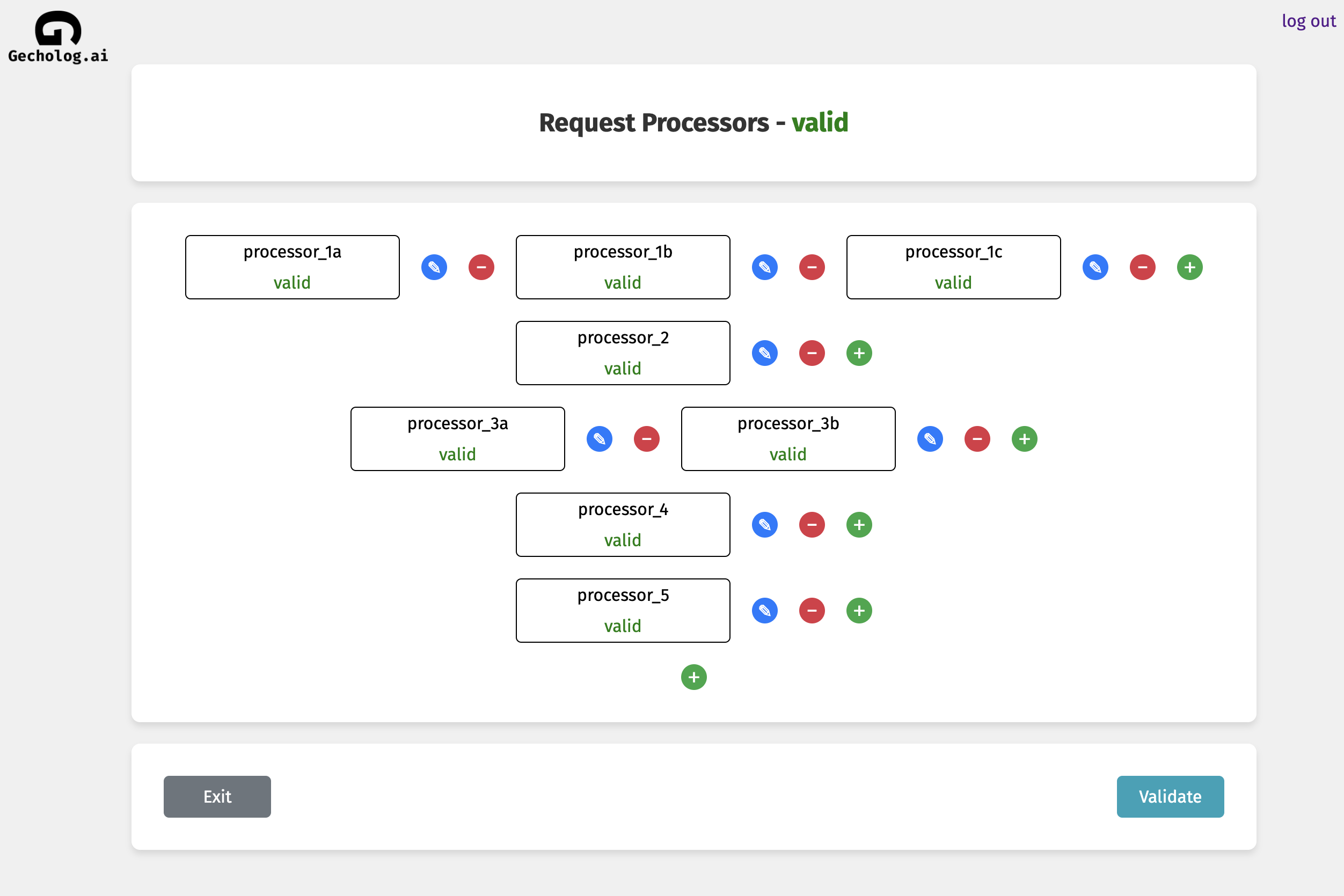 LLM Gateway Gecholog.ai micro-service orchestration in web interface